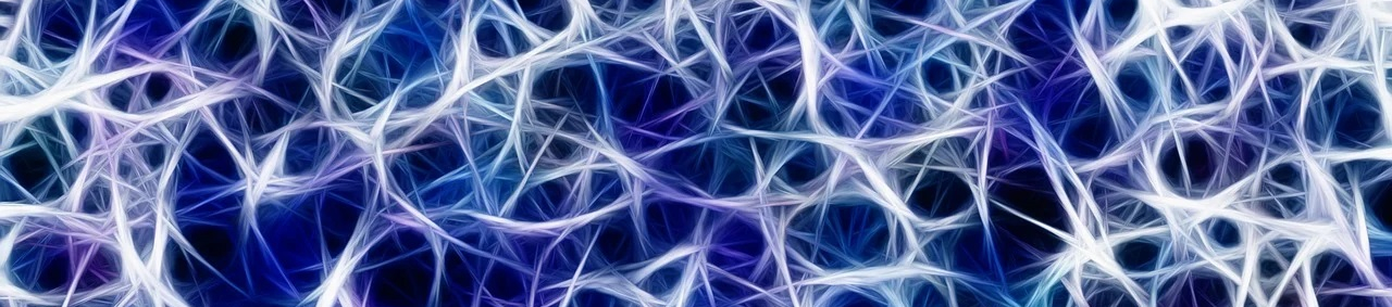 [image: entrelacs de fibres idéellement nerveuses dans une ambiance bleuté]
